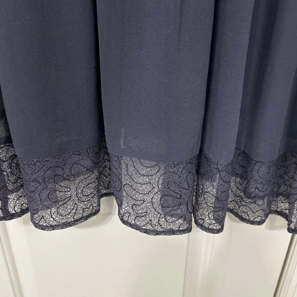 Logo Purple Lace Sheer Long Duster Cardigan Top Large New Whimsical Fairycore - Picture 11 of 16